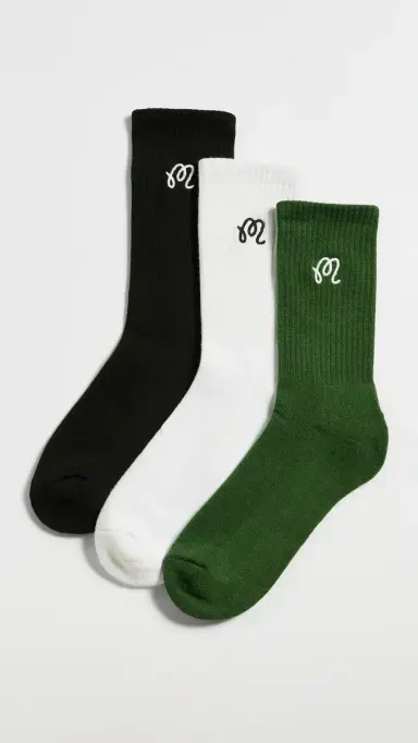 Malbon Crew Socks 3 Pack Multi One Size | Thumbnail 2