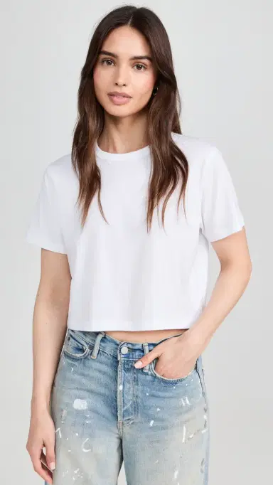 Sold Out NYC The Cropped Perfect Tee in White White | Thumbnail 2 Sold Out NYC The Cropped Perfect Tee in White White | Thumbnail 2