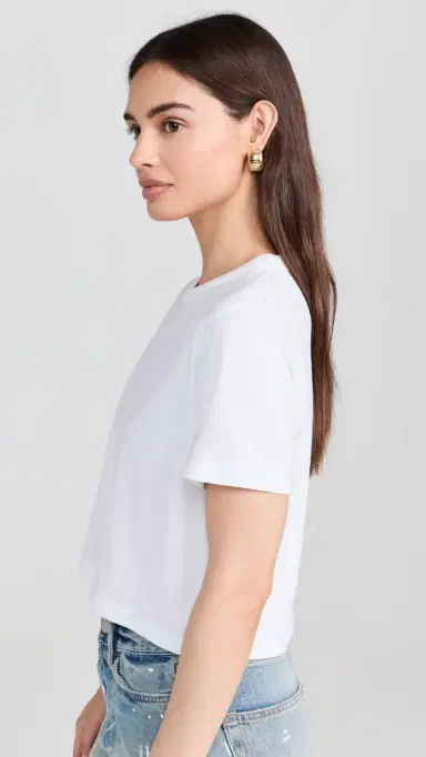Sold Out NYC The Cropped Perfect Tee in White White | Thumbnail 4 Sold Out NYC The Cropped Perfect Tee in White White | Thumbnail 4