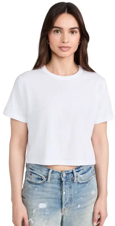 Sold Out NYC The Cropped Perfect Tee in White White | Thumbnail 1 Sold Out NYC The Cropped Perfect Tee in White White | Thumbnail 1