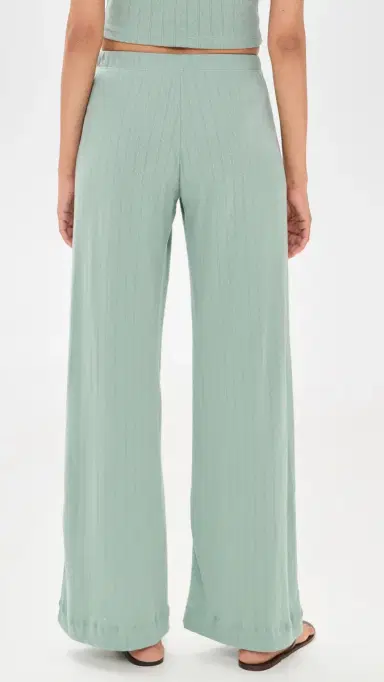 Leset Pointelle Boxer Pants Eucalyptus | Thumbnail 3 Leset Pointelle Boxer Pants Eucalyptus | Thumbnail 3