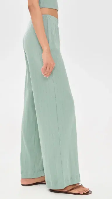 Leset Pointelle Boxer Pants Eucalyptus | Thumbnail 4 Leset Pointelle Boxer Pants Eucalyptus | Thumbnail 4