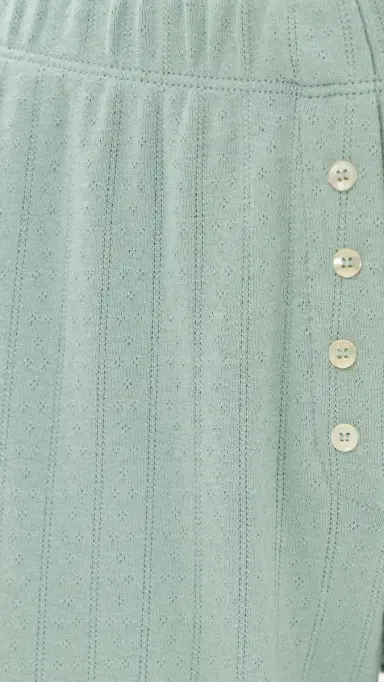 Leset Pointelle Boxer Pants Eucalyptus | Thumbnail 6 Leset Pointelle Boxer Pants Eucalyptus | Thumbnail 6