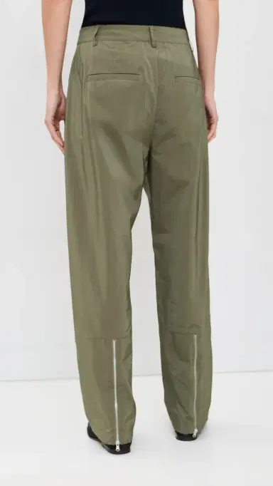 Tibi Nylon Zipper Petite Trousers Dark Taupe | Thumbnail 3 Tibi Nylon Zipper Petite Trousers Dark Taupe | Thumbnail 3