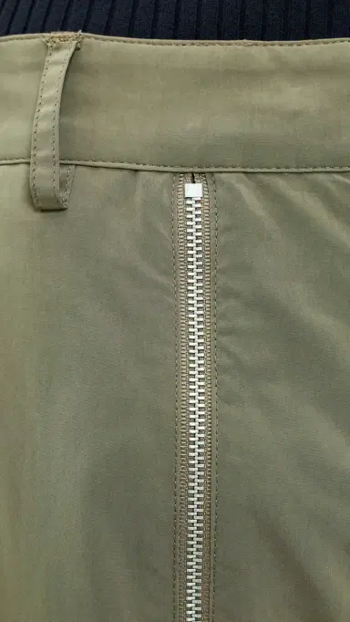 Tibi Nylon Zipper Petite Trousers Dark Taupe | Thumbnail 6 Tibi Nylon Zipper Petite Trousers Dark Taupe | Thumbnail 6