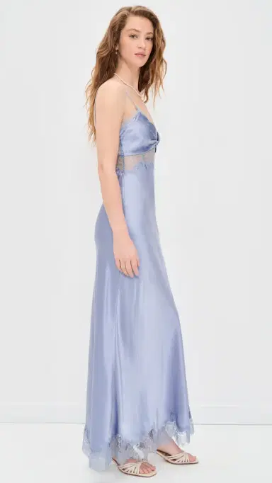 LoveShackFancy Orianna Dress Washed Sky | Thumbnail 4