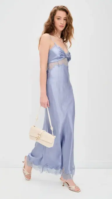 LoveShackFancy Orianna Dress Washed Sky | Thumbnail 5