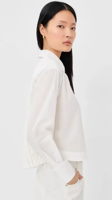 Simkhai Kacey Lace Button Down Ivory | Thumbnail 4 Simkhai Kacey Lace Button Down Ivory | Thumbnail 4