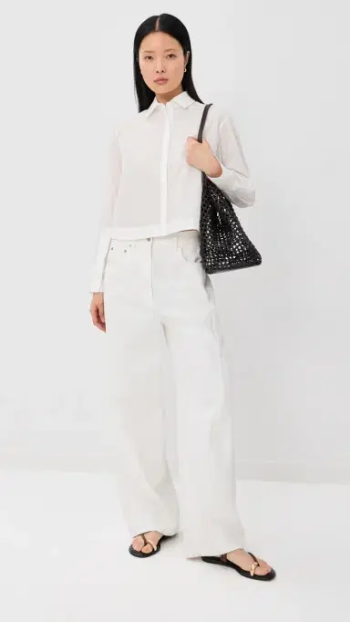 Simkhai Kacey Lace Button Down Ivory | Thumbnail 5 Simkhai Kacey Lace Button Down Ivory | Thumbnail 5