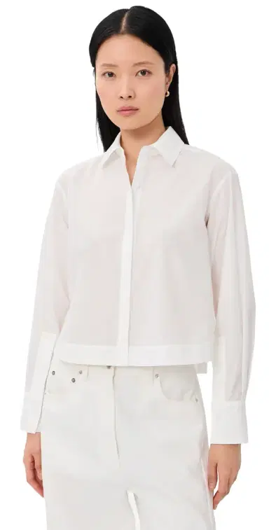 Simkhai Kacey Lace Button Down Ivory | Thumbnail 1 Simkhai Kacey Lace Button Down Ivory | Thumbnail 1