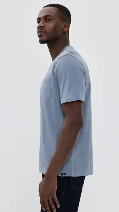 Faherty Sunwashed Pocket Tee Flint | Thumbnail 4