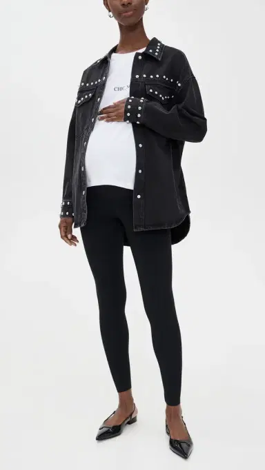 Commando Butter Luxe Maternity Leggings Black S | Thumbnail 5