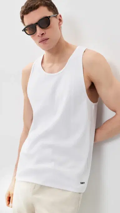 Obey Standard Rib Tank II Pack White | Thumbnail 2