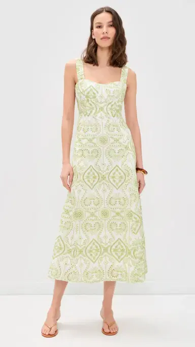 endless rose Eyelet Maxi Dress Pistachio | Thumbnail 2