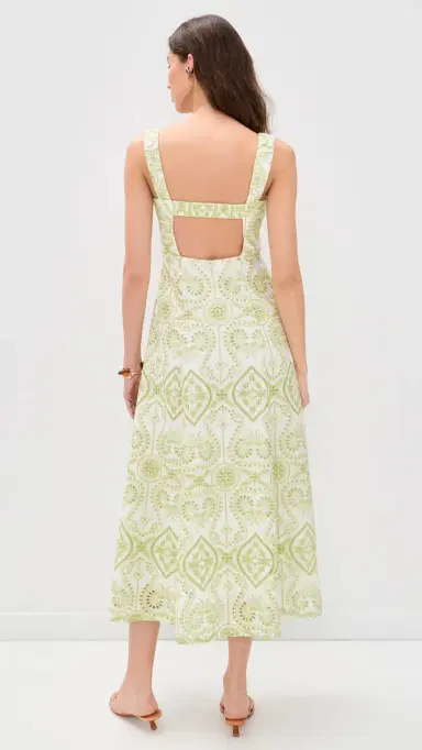 endless rose Eyelet Maxi Dress Pistachio | Thumbnail 3