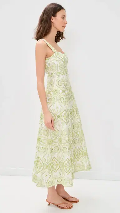 endless rose Eyelet Maxi Dress Pistachio | Thumbnail 4