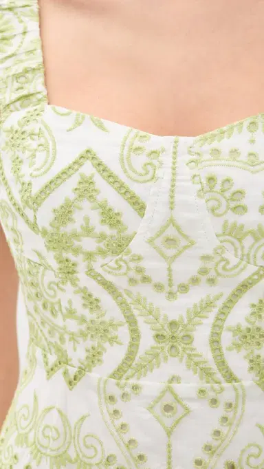 endless rose Eyelet Maxi Dress Pistachio | Thumbnail 6