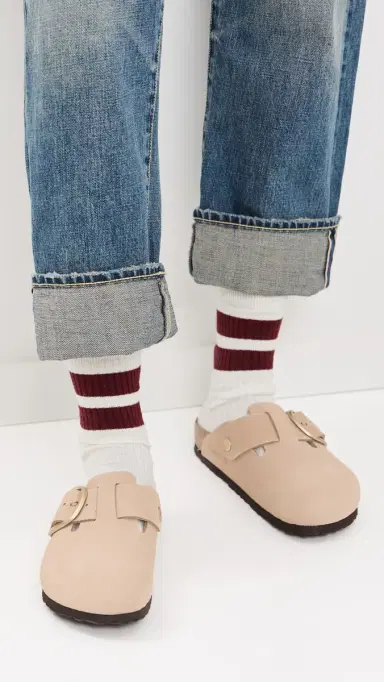 Birkenstock Boston Big Buckle Clogs Sandcastle | Thumbnail 3 Birkenstock Boston Big Buckle Clogs Sandcastle | Thumbnail 3
