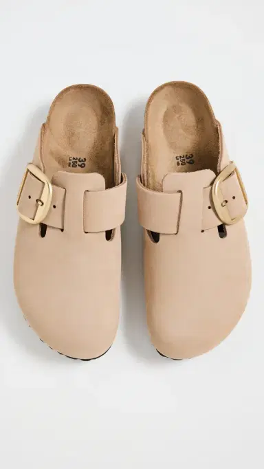 Birkenstock Boston Big Buckle Clogs Sandcastle | Thumbnail 5 Birkenstock Boston Big Buckle Clogs Sandcastle | Thumbnail 5