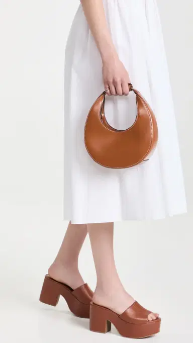 Staud Mini Moon Bag Tan One Size | Thumbnail 3