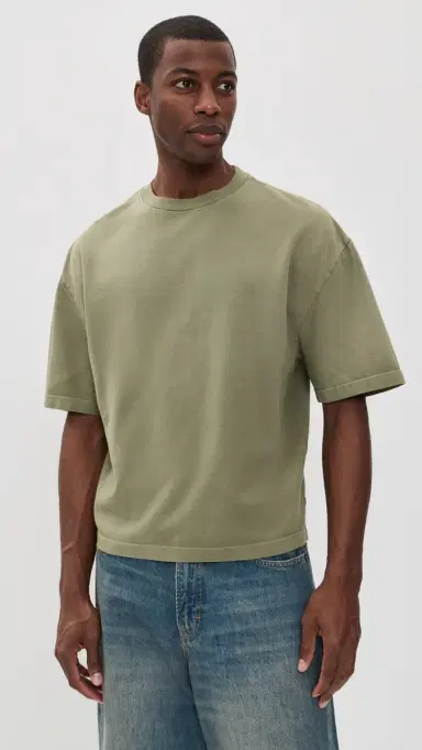 The Elder Statesman Cotton Cashmere Playa Boxy Tee oss | Thumbnail 2