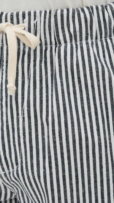 Save Khaki Hemp tripe Easy Shorts 6 Nat/Navy | Thumbnail 6