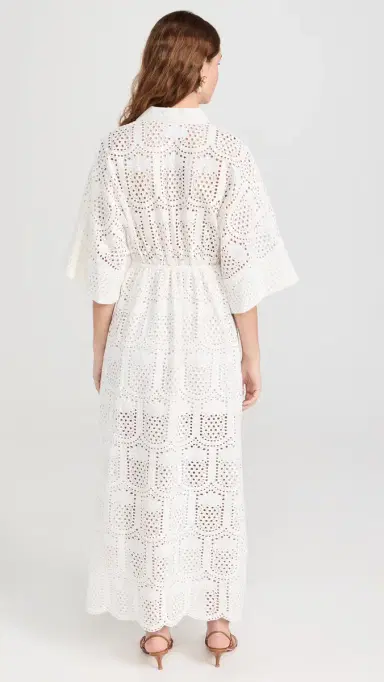 SUNDRESS Soidee Dress Pineapple Eyelet White | Thumbnail 3