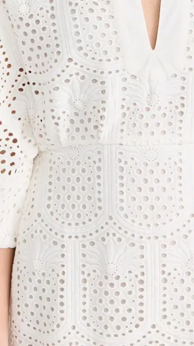 SUNDRESS Soidee Dress Pineapple Eyelet White | Thumbnail 6