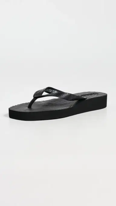SLEEPERS Platform Flip Flops Black 38 | Thumbnail 2