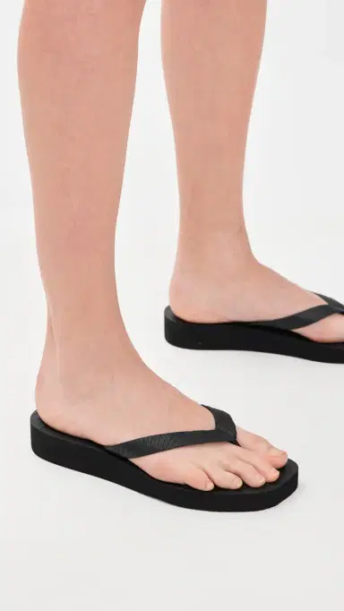 SLEEPERS Platform Flip Flops Black 38 | Thumbnail 3
