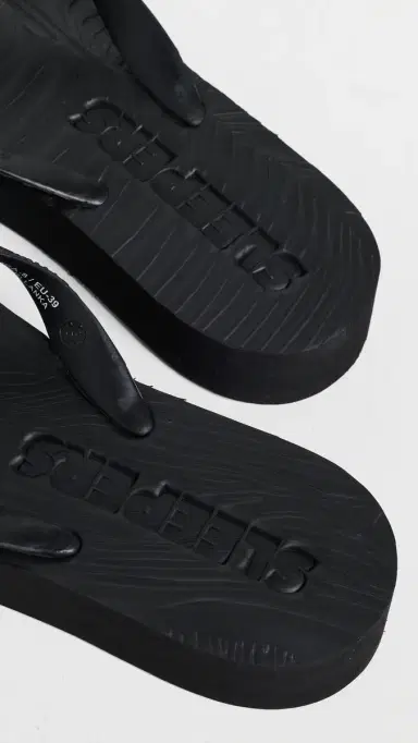 SLEEPERS Platform Flip Flops Black 38 | Thumbnail 4