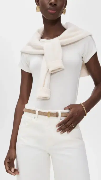 Veronica Beard Suede Dash Belt Bark | Thumbnail 3 Veronica Beard Suede Dash Belt Bark | Thumbnail 3