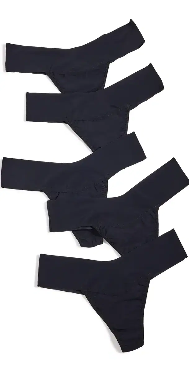 Breathe Natural Thong 5 Pack Black