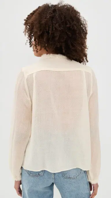 Ulla Johnson Adriel Long Sleeve Tunic Blouse Cowrie | Thumbnail 3 Ulla Johnson Adriel Long Sleeve Tunic Blouse Cowrie | Thumbnail 3