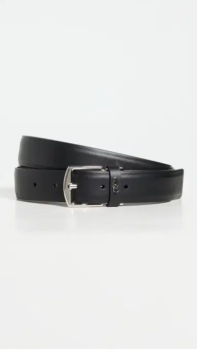 FERRAGAMO Square Buckle Reversible Leather Belt Nero/T. Moro | Thumbnail 2