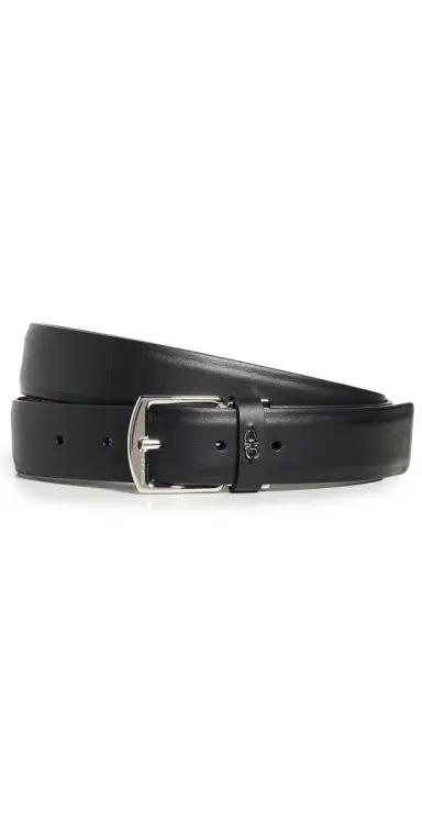 FERRAGAMO Square Buckle Reversible Leather Belt Nero/T. Moro | Thumbnail 1