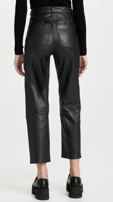 Sprwmn Straight Leg eather Pants Black | Thumbnail 3 Sprwmn Straight Leg eather Pants Black | Thumbnail 3