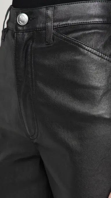 Sprwmn Straight Leg eather Pants Black | Thumbnail 6 Sprwmn Straight Leg eather Pants Black | Thumbnail 6