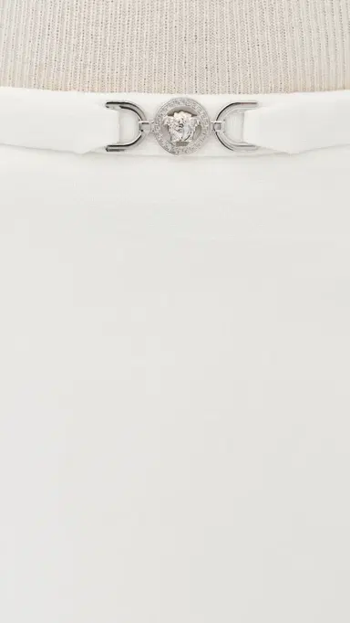 Versace Wool Mini Skirt White | Thumbnail 6
