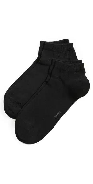 Falke 2 Pack Happy Sneaker Socks Black | Thumbnail 1 Falke 2 Pack Happy Sneaker Socks Black | Thumbnail 1