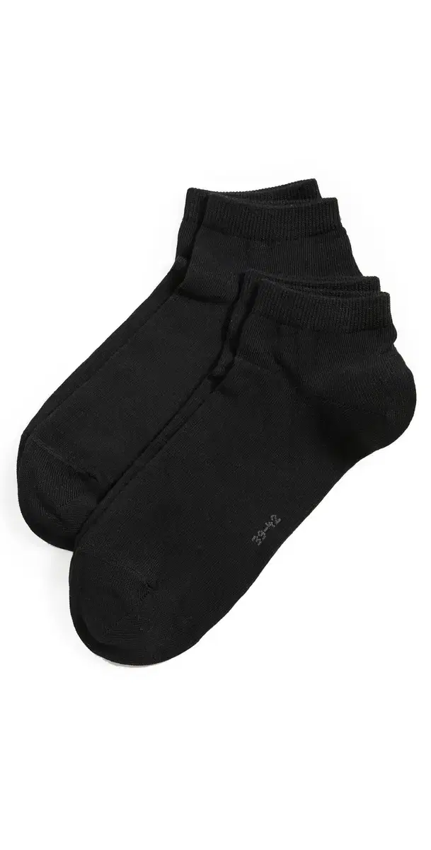 Falke 2 Pack Happy Sneaker Socks Black