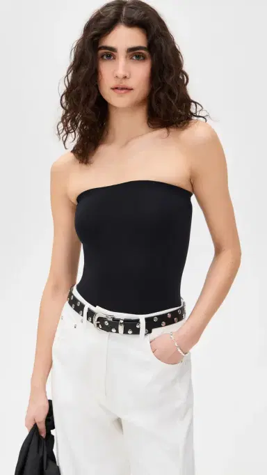 Commando Ballet Strapless Thong Bodysuit Black One Size | Thumbnail 2