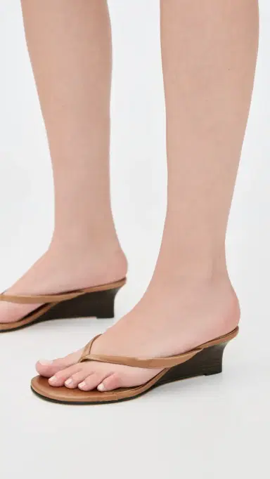 Tony Bianco Edgy Thong Wedge Sandals Tan Vintage | Thumbnail 3