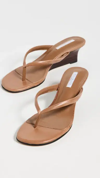 Tony Bianco Edgy Thong Wedge Sandals Tan Vintage | Thumbnail 5
