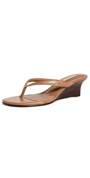 Tony Bianco Edgy Thong Wedge Sandals Tan Vintage | Thumbnail 1