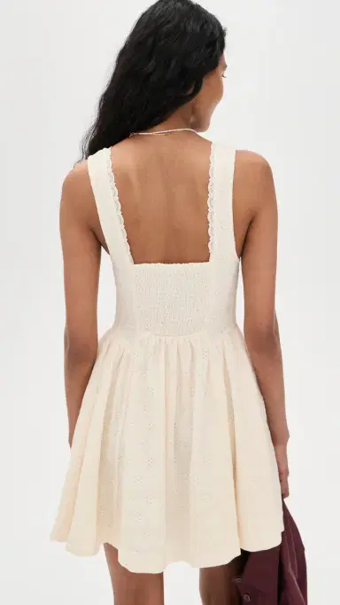 Free People Can't Help It Mini Dress Champagne Sugar Comb | Thumbnail 3 Free People Can't Help It Mini Dress Champagne Sugar Comb | Thumbnail 3