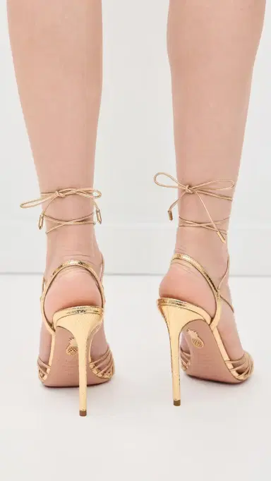 Aquazzura Ritmo Sandals 105 Soft Gold | Thumbnail 4