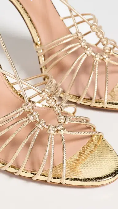 Aquazzura Ritmo Sandals 105 Soft Gold | Thumbnail 6