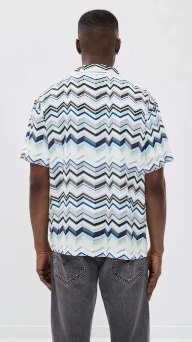 Missoni Short Sleeve Shirt Light Blue Tones | Thumbnail 3