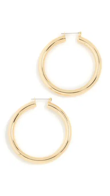Luv AJ Amalfi Tube Earrings Gold One Size | Thumbnail 5